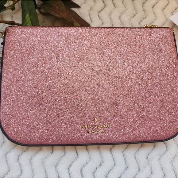 KATE SPADE GLIMMER PINK GLITTER POCHETTE - Picture 4 of 8